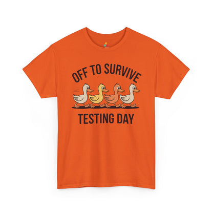 Funny Teacher Shirt Unisex T-shirt, Testing Day Duck Gift Tee | TEEZOCA 