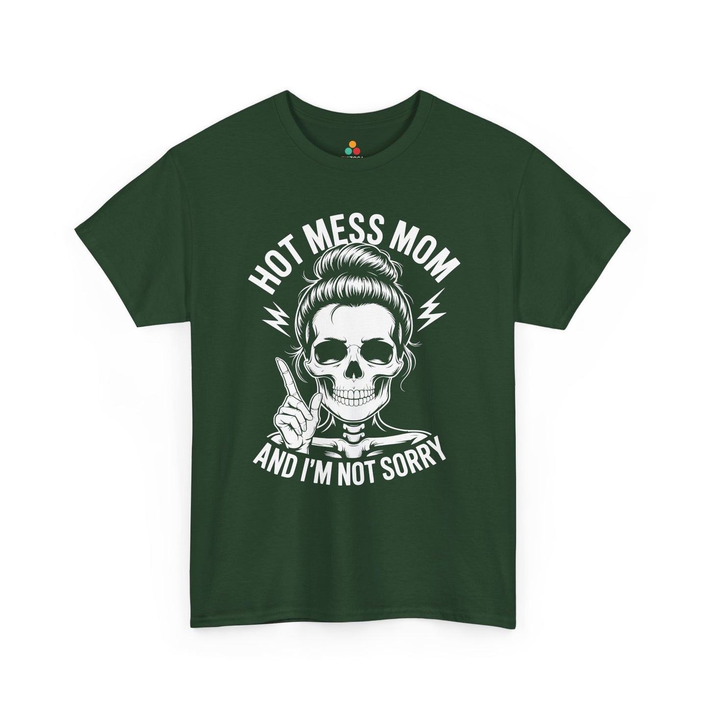 Hot Mess Mom Women's T-shirt Funny Mom Life Mother's Day Gift | TEEZOCA 