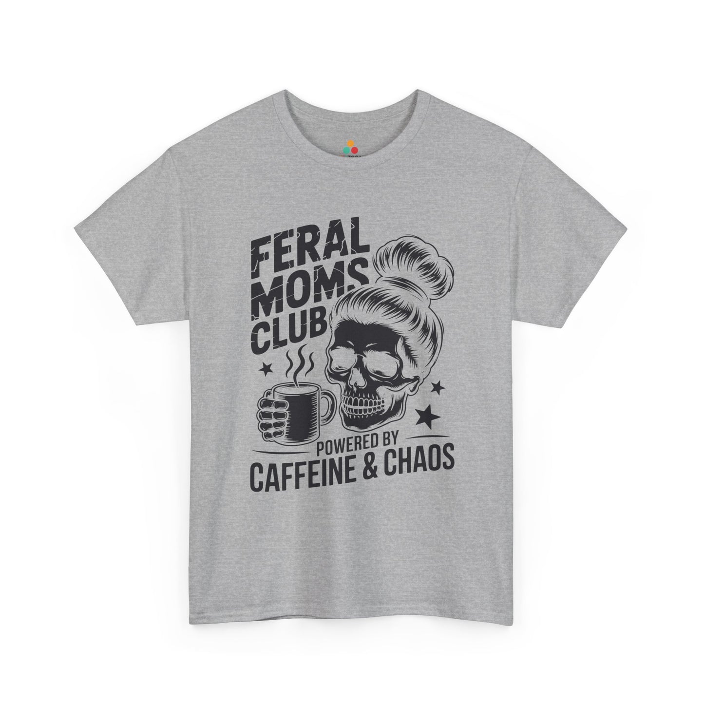 Feral Moms Club Women's T-shirt Funny Coffee Mom Mother's Day Gift | TEEZOCA 
