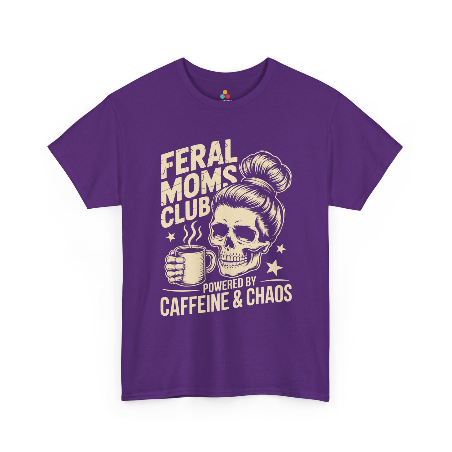 Feral Moms Club Women's T-shirt Funny Coffee Mom Mother's Day Gift | TEEZOCA 