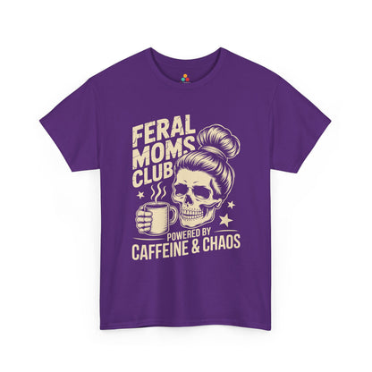 Feral Moms Club Women's T-shirt Funny Coffee Mom Mother's Day Gift | TEEZOCA 