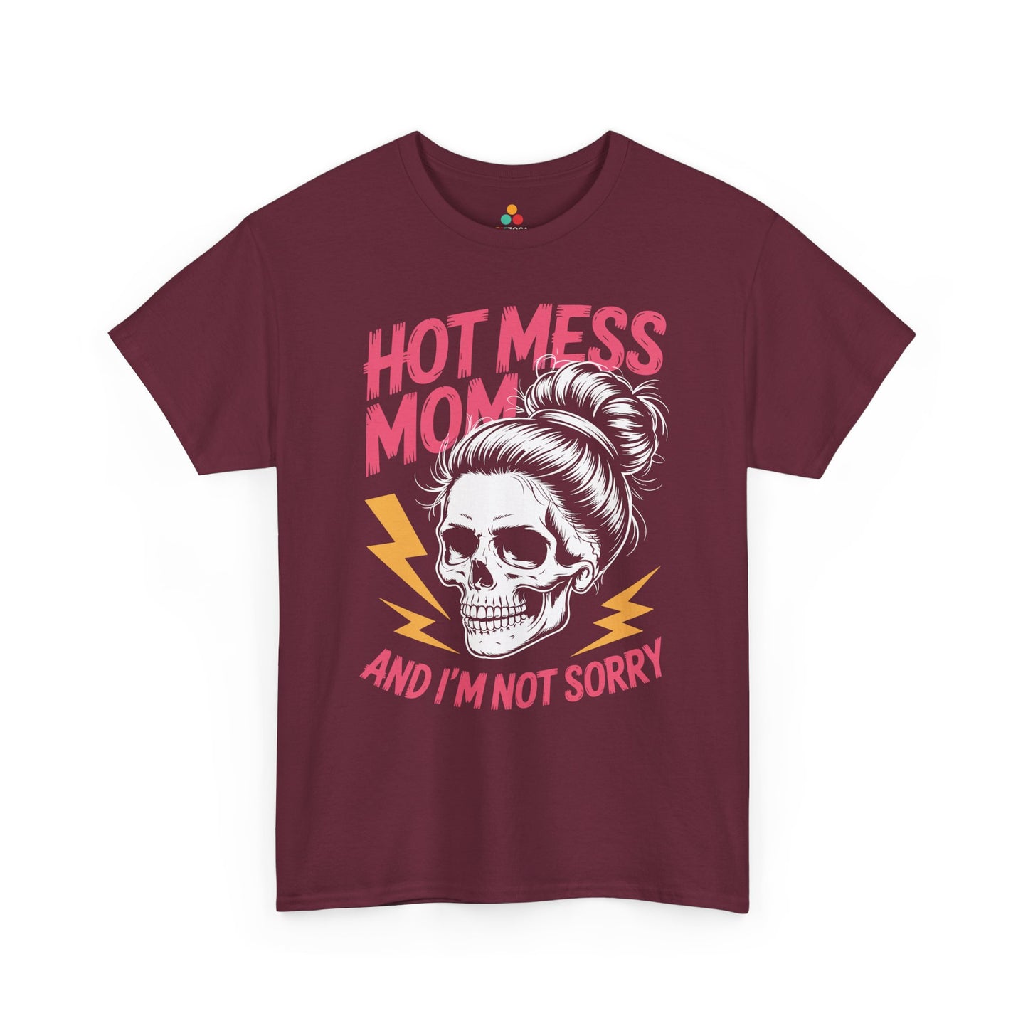 Hot Mess Mom Women's T-shirt Bold Funny Mom Life Mother's Day Gift | TEEZOCA 