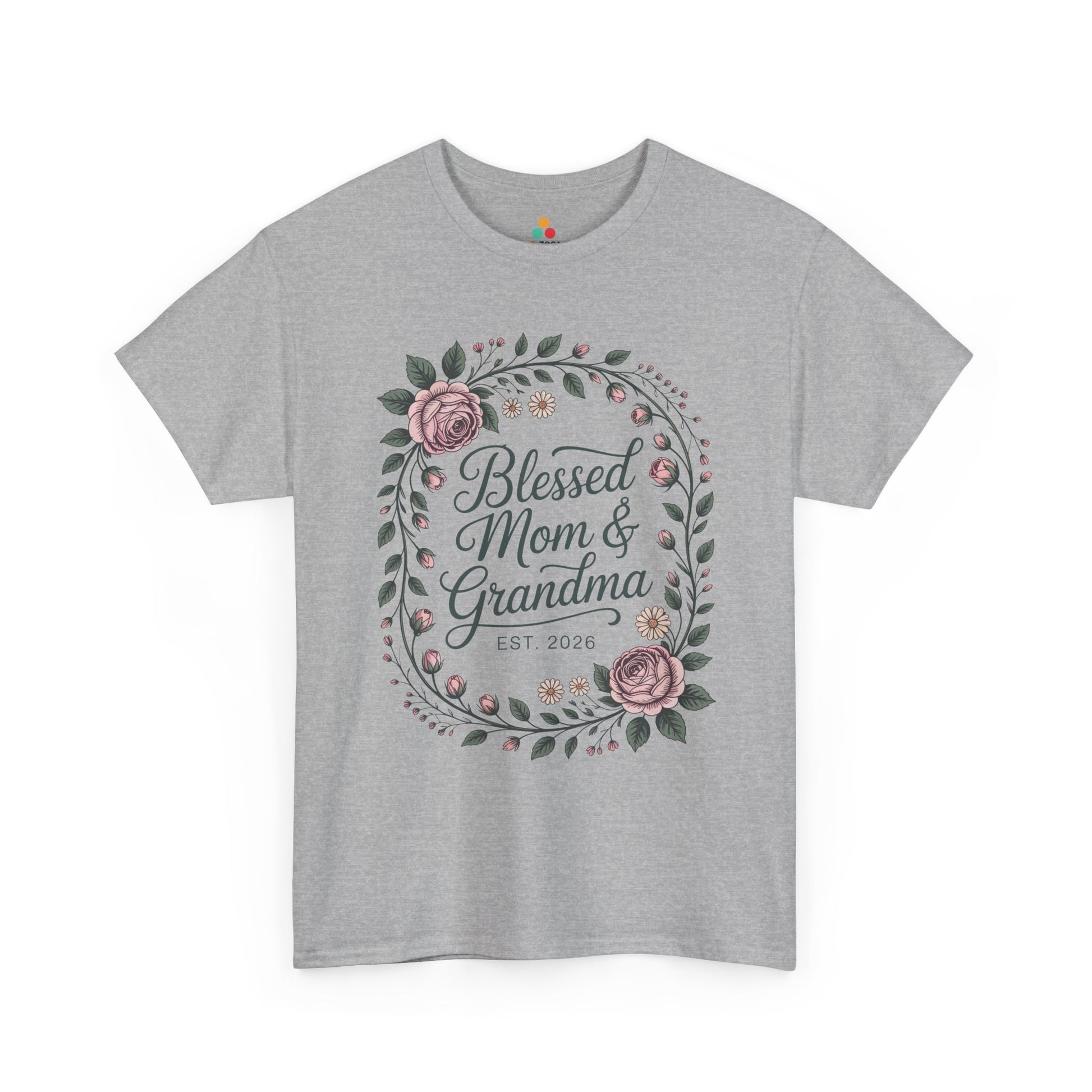 Blessed Mom & Grandma Women's T-shirt Mother's Day Gift Floral | TEEZOCA 