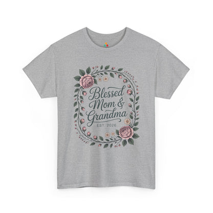 Blessed Mom & Grandma Women's T-shirt Mother's Day Gift Floral | TEEZOCA 