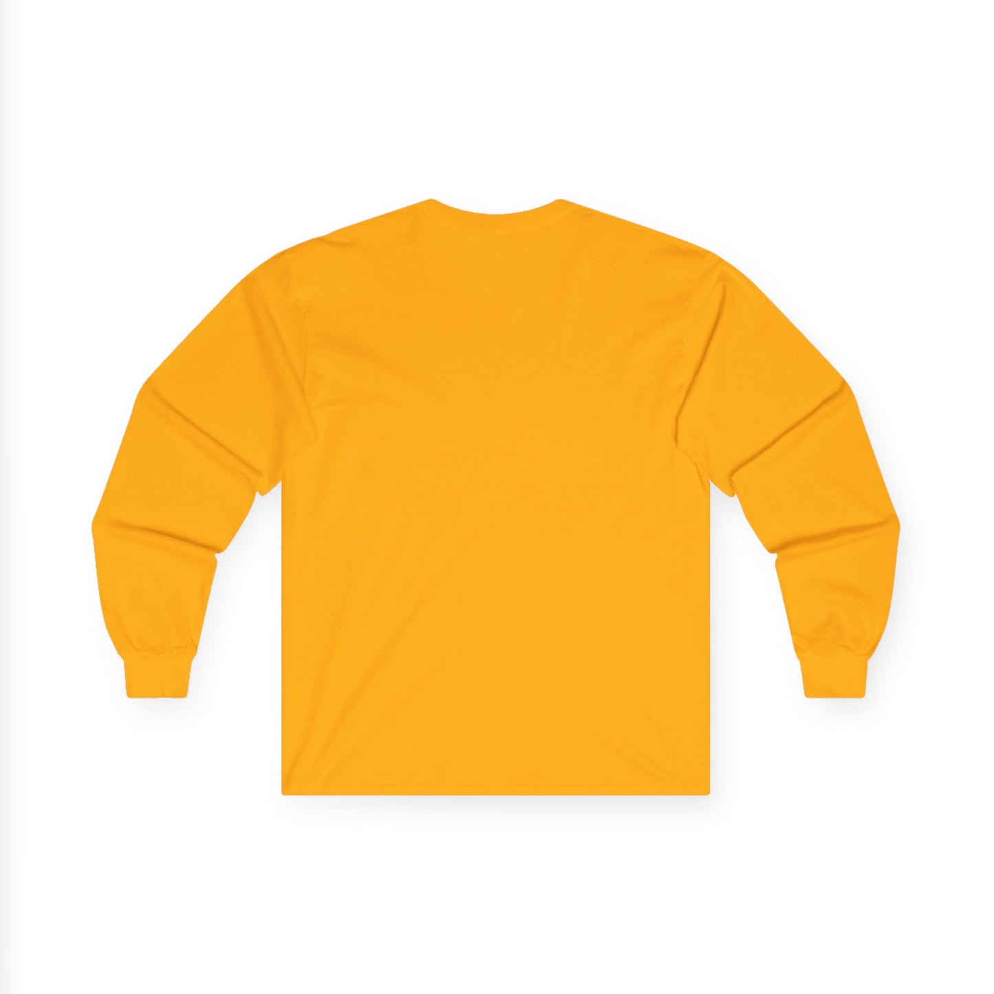 TEEZOCA elegant floral love yourself first design on unisex long-sleeve t-shirt Yellow long-sleeve shirt on a white background