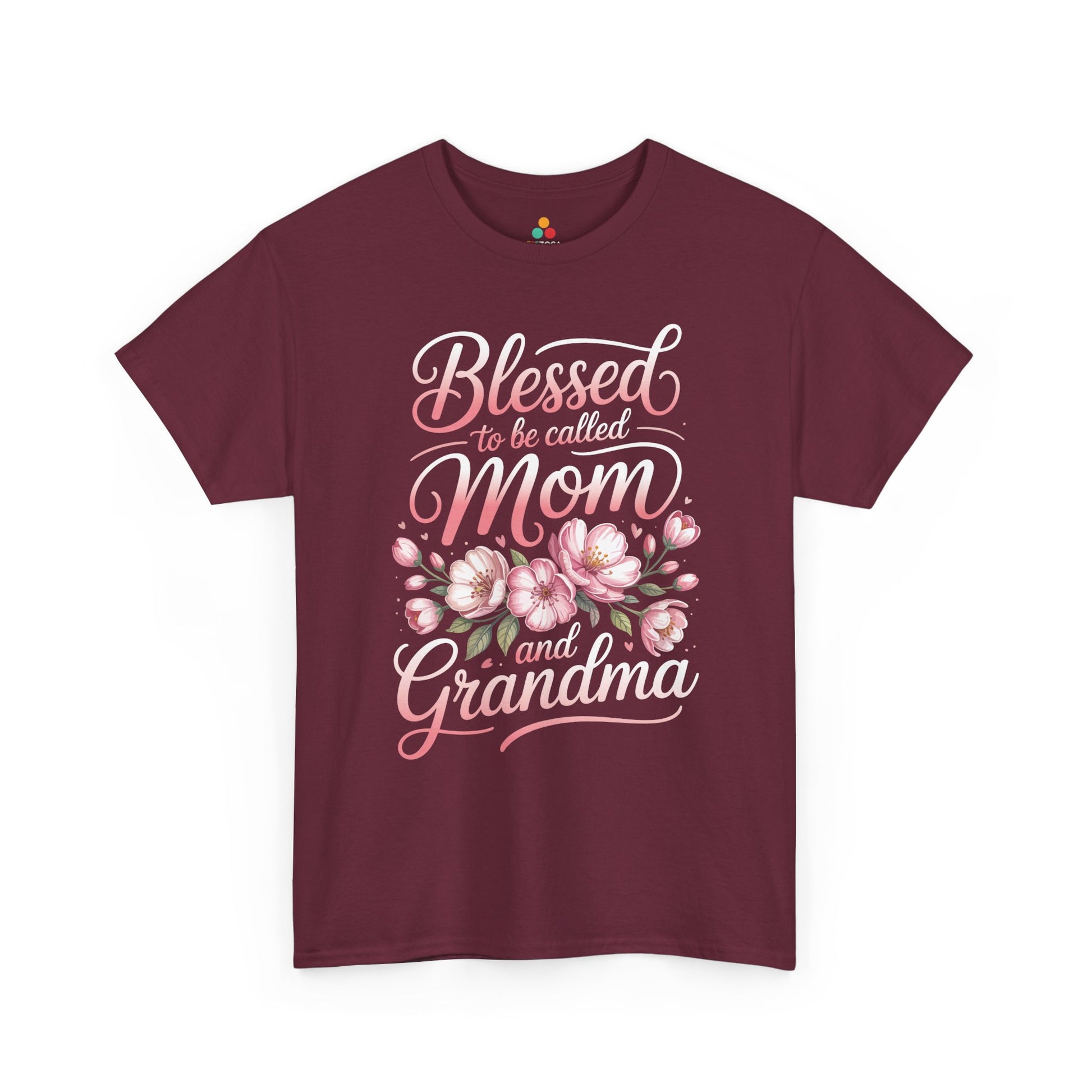 Blessed Mom Grandma Women's T-shirt Floral Mother's Day Gift Tee | TEEZOCA 