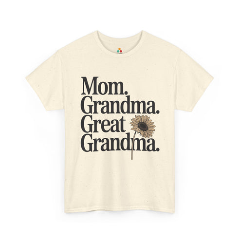 TEEZOCA_elegant_mom_grandma_great_grandma_Women_s_T-shirt_sunflower_art