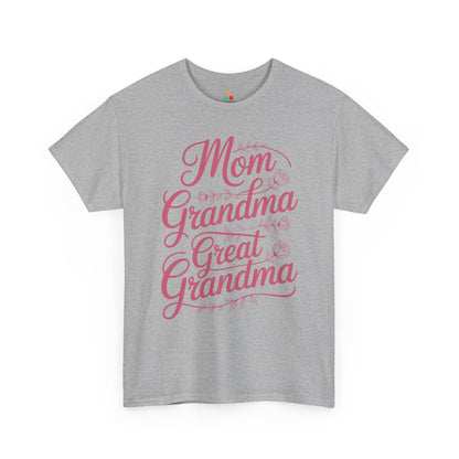 Mom Grandma Great Grandma Women's T-shirt Mother's Day Gift Floral | TEEZOCA 