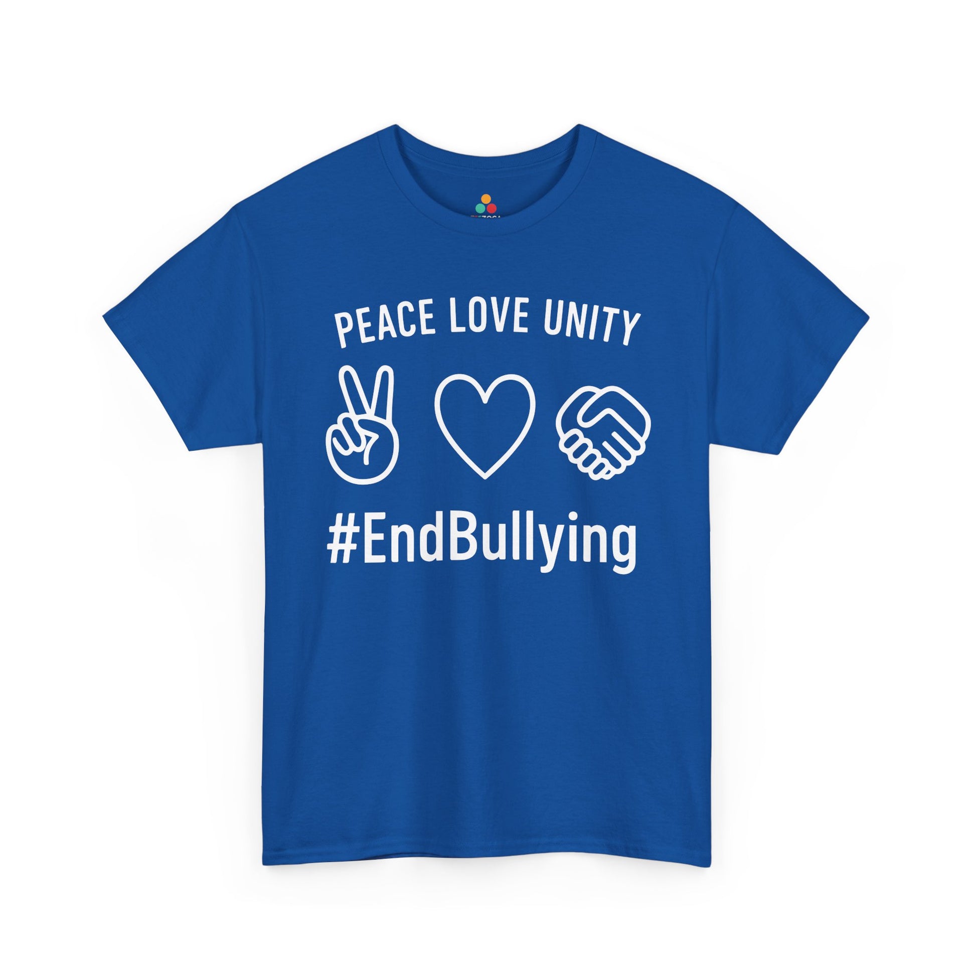 TEEZOCA end bullying graphic Unisex T-shirt unity awareness style Peace Love Unity Unisex T-shirt for Unity Day Anti-Bullying Awareness | TEEZOCA 