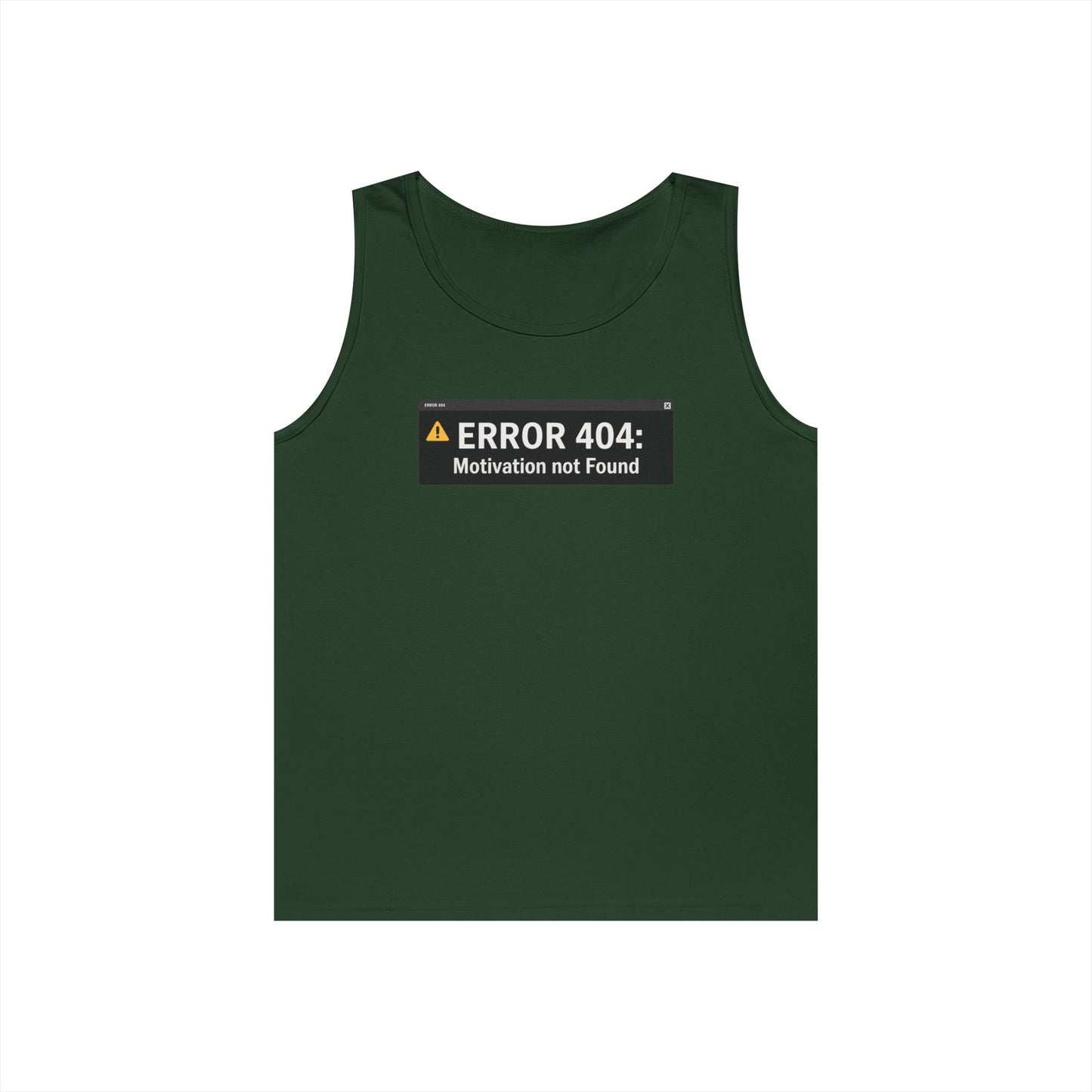 Error 404 Motivation Not Found Unisex Tank Top for Funny Gym Streetwear | TEEZOCA 