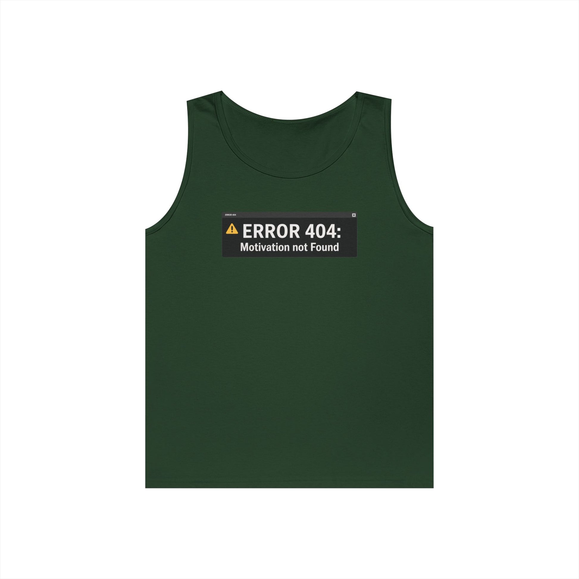 Error 404 Motivation Not Found Unisex Tank Top for Funny Gym Streetwear | TEEZOCA 