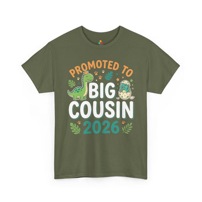Promoted to Big Cousin 2026 Funny Family Announcement Unisex T-shirt | TEEZOCA 