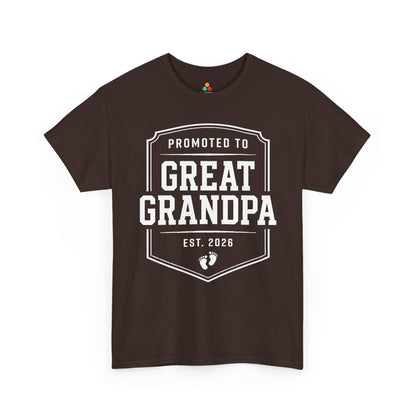 Promoted to Great Grandpa 2026 Funny Gift Unisex T-shirt | TEEZOCA 
