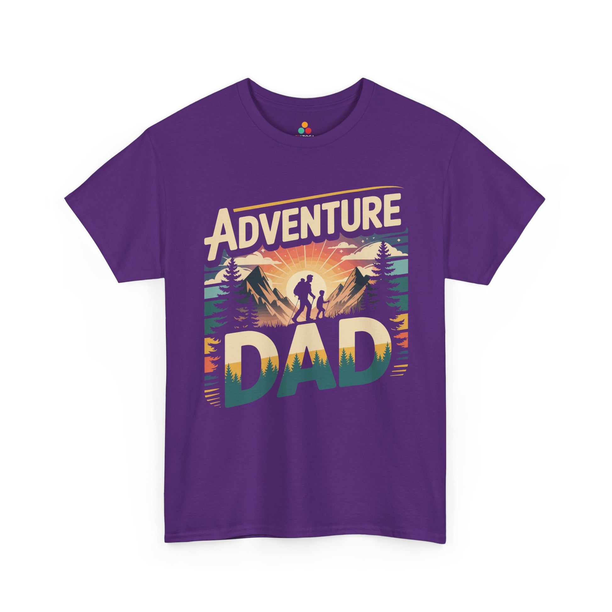 TEEZOCA father and son hiking silhouette graphic Unisex T-shirt Adventure Dad Hiking Mountain Graphic Unisex T-shirt | TEEZOCA 