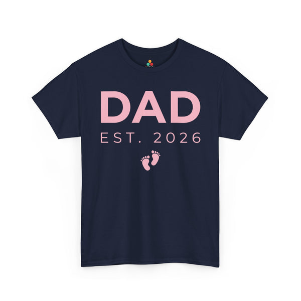 TEEZOCA_father_of_daughter_shirt_with_pink_typography_and_baby_feet