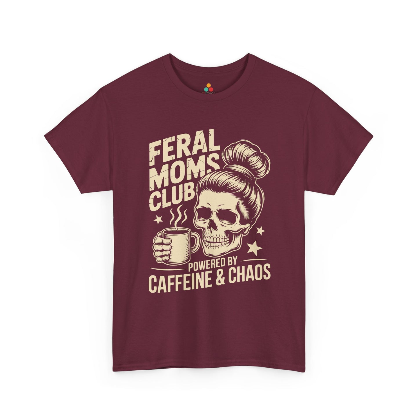 Feral Moms Club Women's T-shirt Funny Coffee Mom Mother's Day Gift | TEEZOCA 
