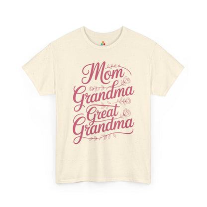 Mom Grandma Great Grandma Women's T-shirt Mother's Day Gift Floral | TEEZOCA 