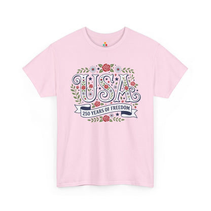TEEZOCA floral patriotic shirt T-shirt made for women’s 4th of July shirts, summer events, and gift buyers.
