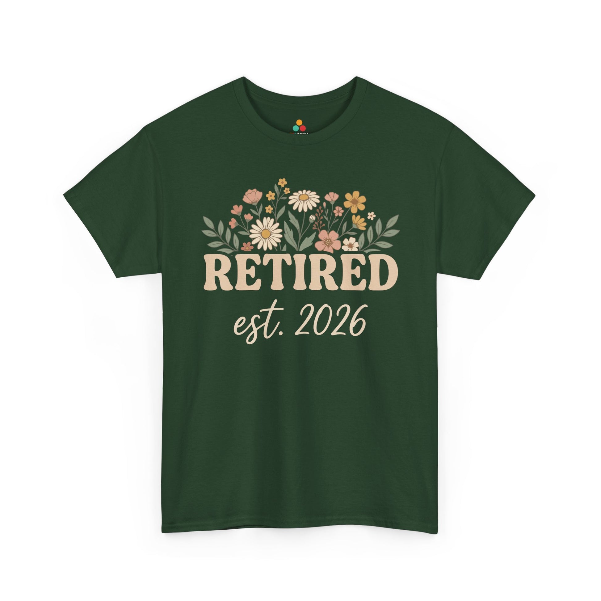 Retired Est 2026 Floral Unisex T-shirt Aesthetic Retirement Gift Shirt | TEEZOCA 