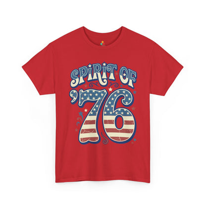 TEEZOCA founding fathers shirt T-shirt with Spirit of 1776 styling, cream accents, red details, and American spirit design.

