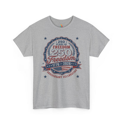 250 Years of Freedom 1776–2026 Patriotic Unisex T-shirt Gift | TEEZOCA 