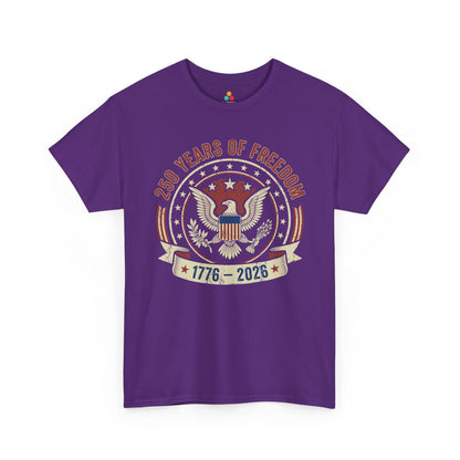 250 Years of Freedom 1776–2026 Vintage Eagle Unisex T-shirt Gift | TEEZOCA 
