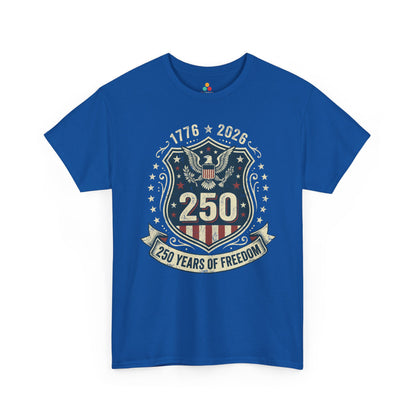 250 Years of Freedom 1776–2026 Eagle Patriotic Unisex T-shirt Gift | TEEZOCA 