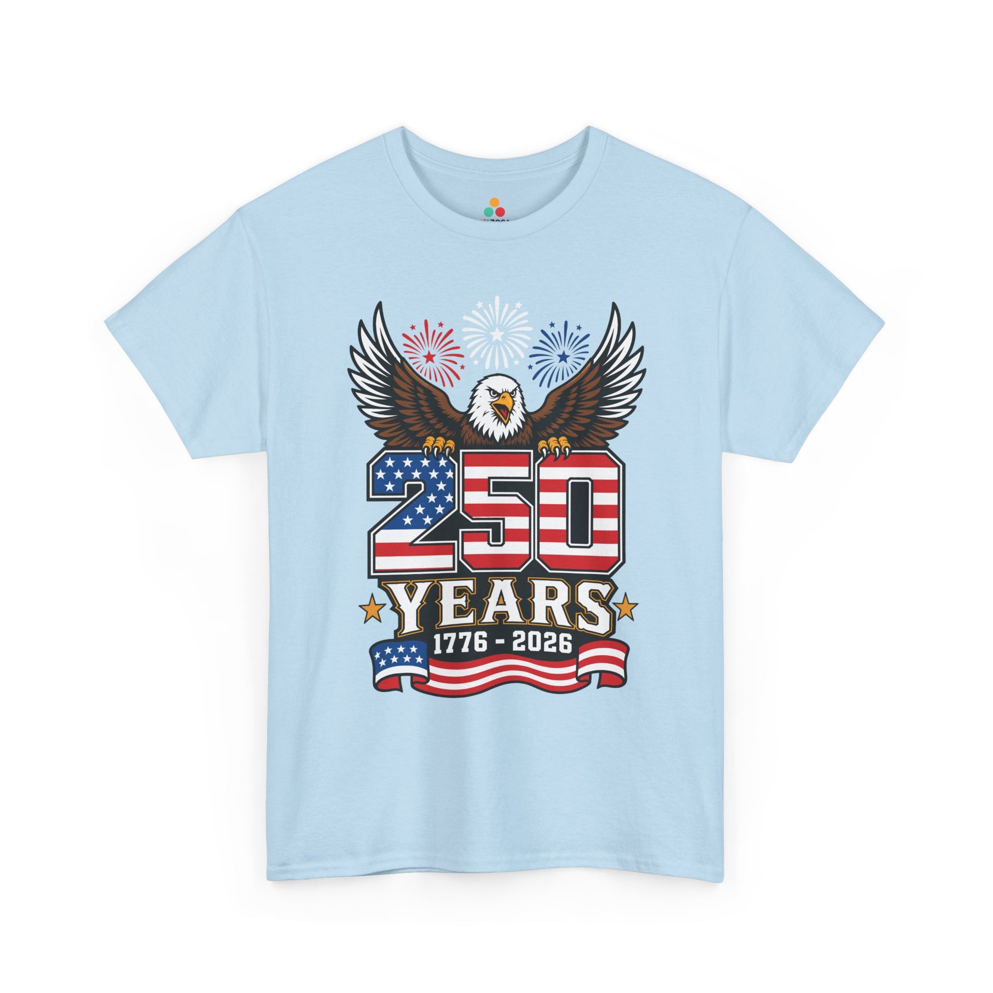 TEEZOCA freedom eagle shirt T-shirt with patriotic eagle, 1776-2026 lettering, and strong American pride artwork.

