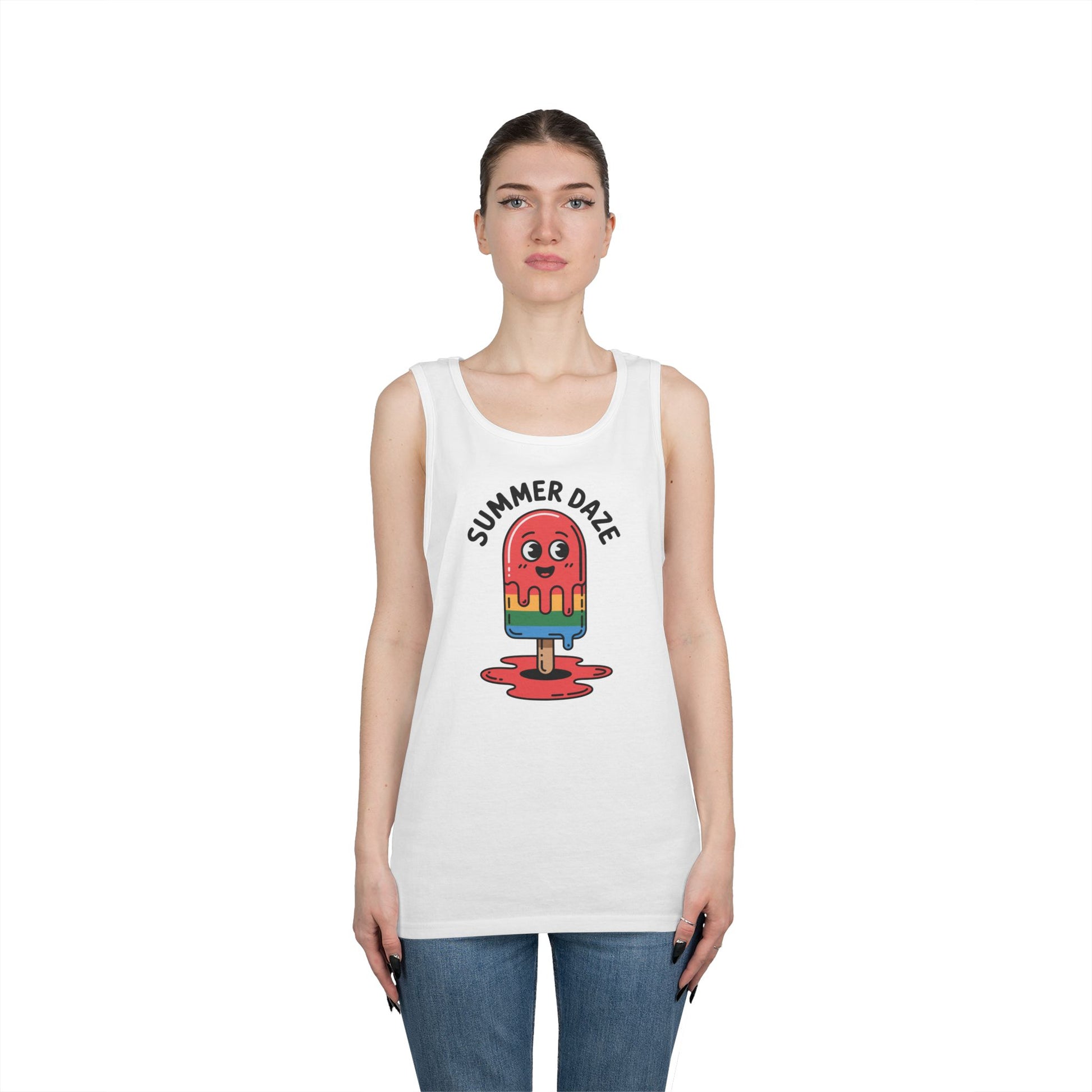TEEZOCA fun graphic Unisex Tank Top designed for warm weather style Cute Popsicle Unisex Tank Top – Summer Treat Graphic Casual Streetwear | TEEZOCA 