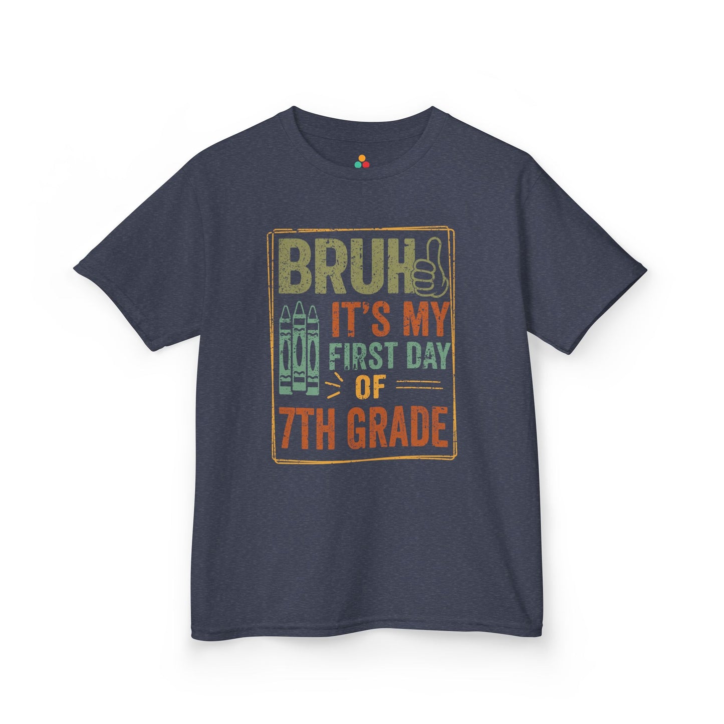 TEEZOCA funny 7th grade back to school Kids T-shirt Bruh It’s My First Day of 7th Grade Funny Kids T-shirt | TEEZOCA 