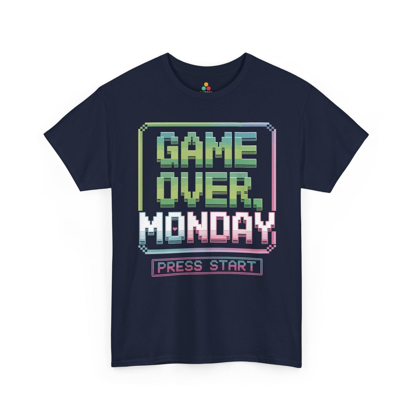 Game Over Monday Press Start Unisex T-shirt Retro Gamer | TEEZOCA 