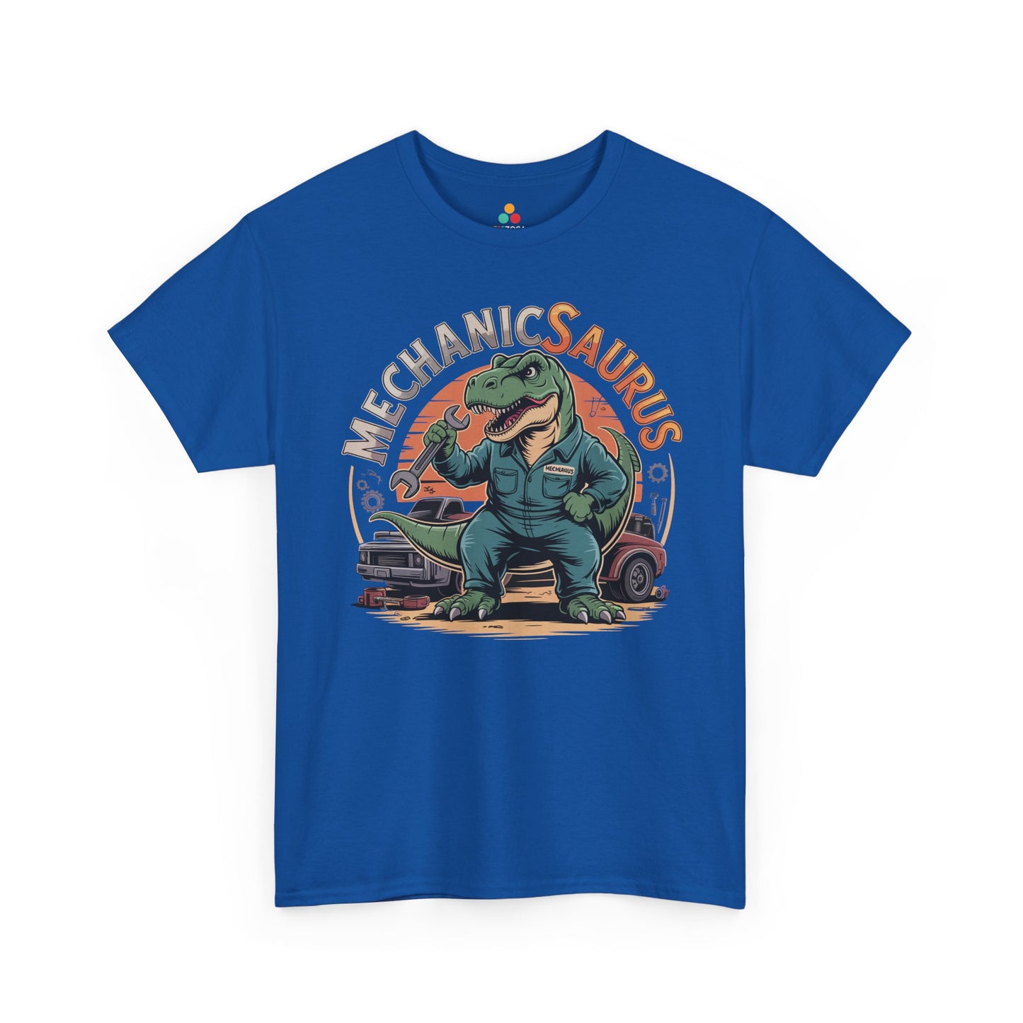 Mechanicsaurus Funny Mechanic Dinosaur Unisex T-shirt | TEEZOCA 