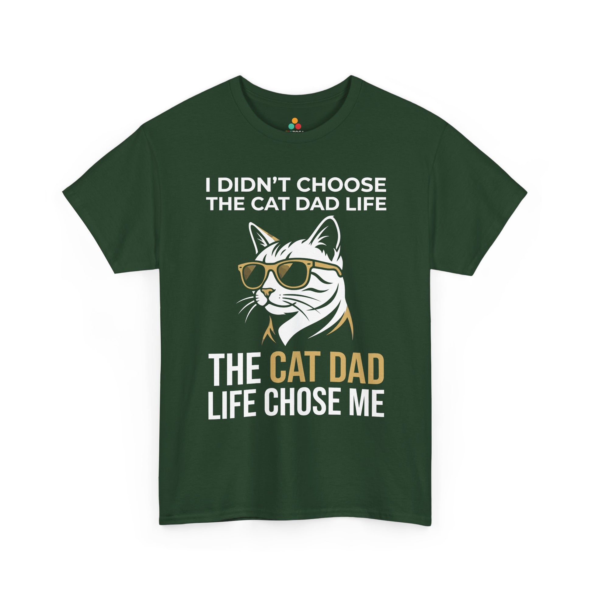 Funny Cat Dad Life Quote Graphic Unisex T-shirt Gift for Cat Lovers | TEEZOCA 
