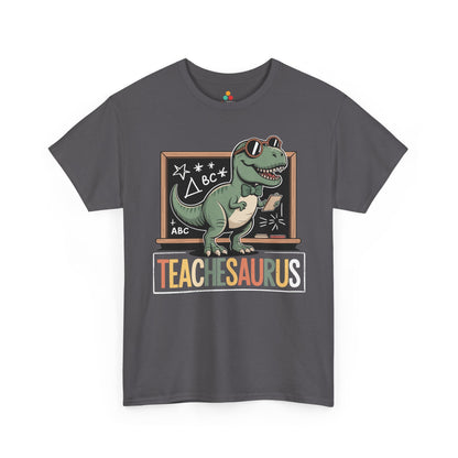 TEEZOCA funny classroom dinosaur graphic Unisex T-shirt TeacheSaurus Funny Teacher Dinosaur Unisex T-shirt | TEEZOCA 