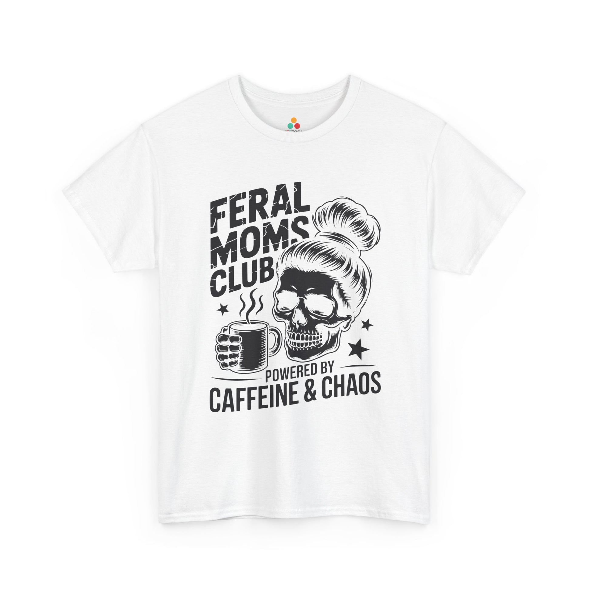 Feral Moms Club Women's T-shirt Funny Coffee Mom Mother's Day Gift | TEEZOCA 