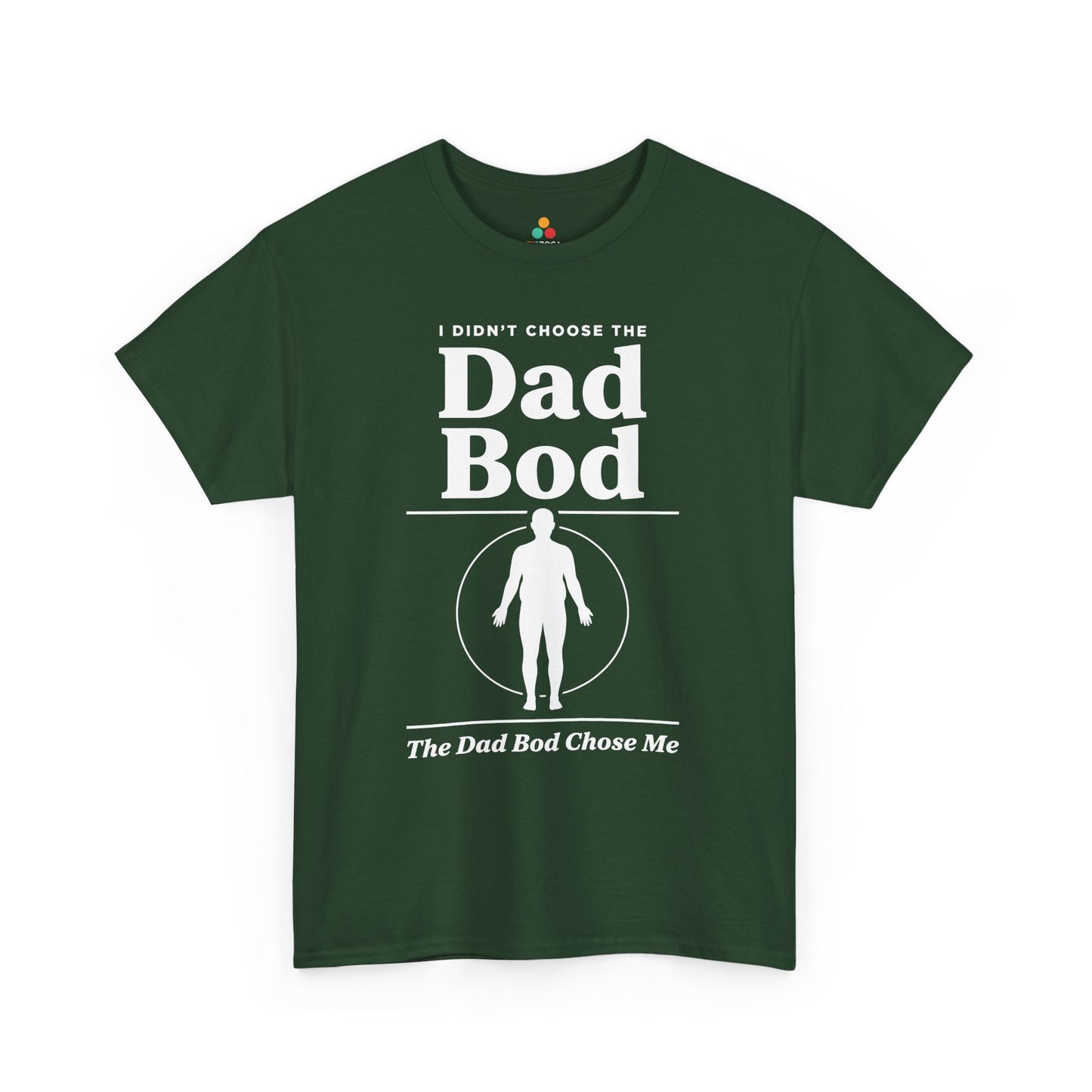 TEEZOCA funny dad shirts Unisex T-shirt with bold silhouette art and sarcastic dad bod saying.
