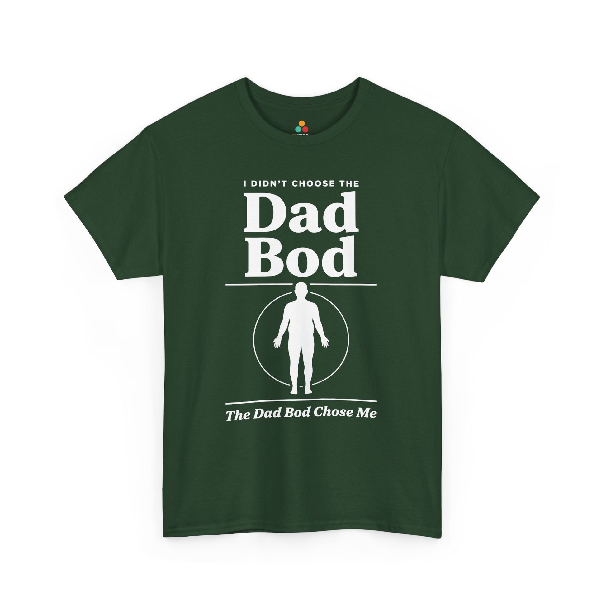 TEEZOCA funny dad shirts Unisex T-shirt with bold silhouette art and sarcastic dad bod saying.
