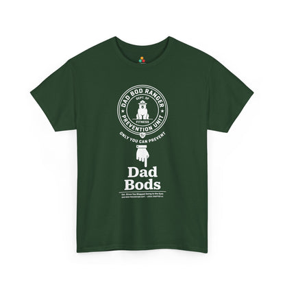 TEEZOCA funny dad shirts Unisex T-shirt with pointing ranger bear parody and bold dad bod message.
