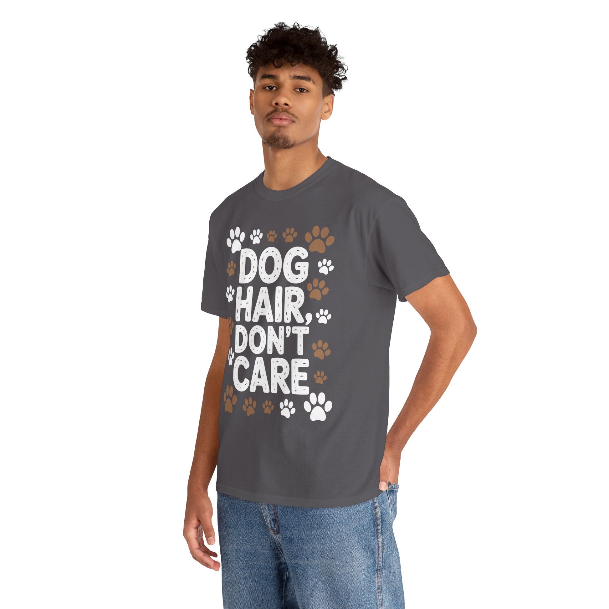Dog Hair Don’t Care Funny Dog Lover Unisex T-shirt | TEEZOCA 