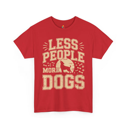 Less People More Dogs Vintage Graphic Unisex T-shirt | TEEZOCA 