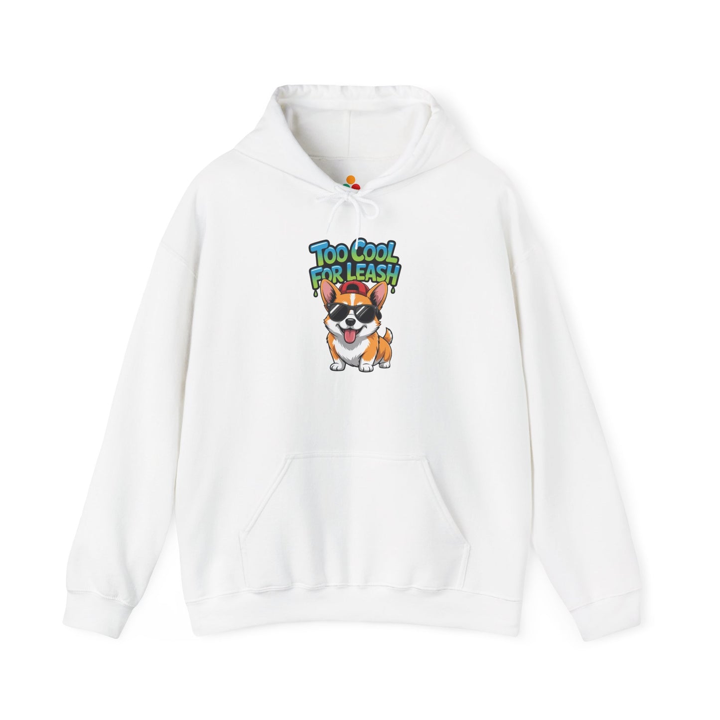 Too Cool For Leash Corgi Graphic Unisex Heavy Blend Hoodie | TEEZOCA 