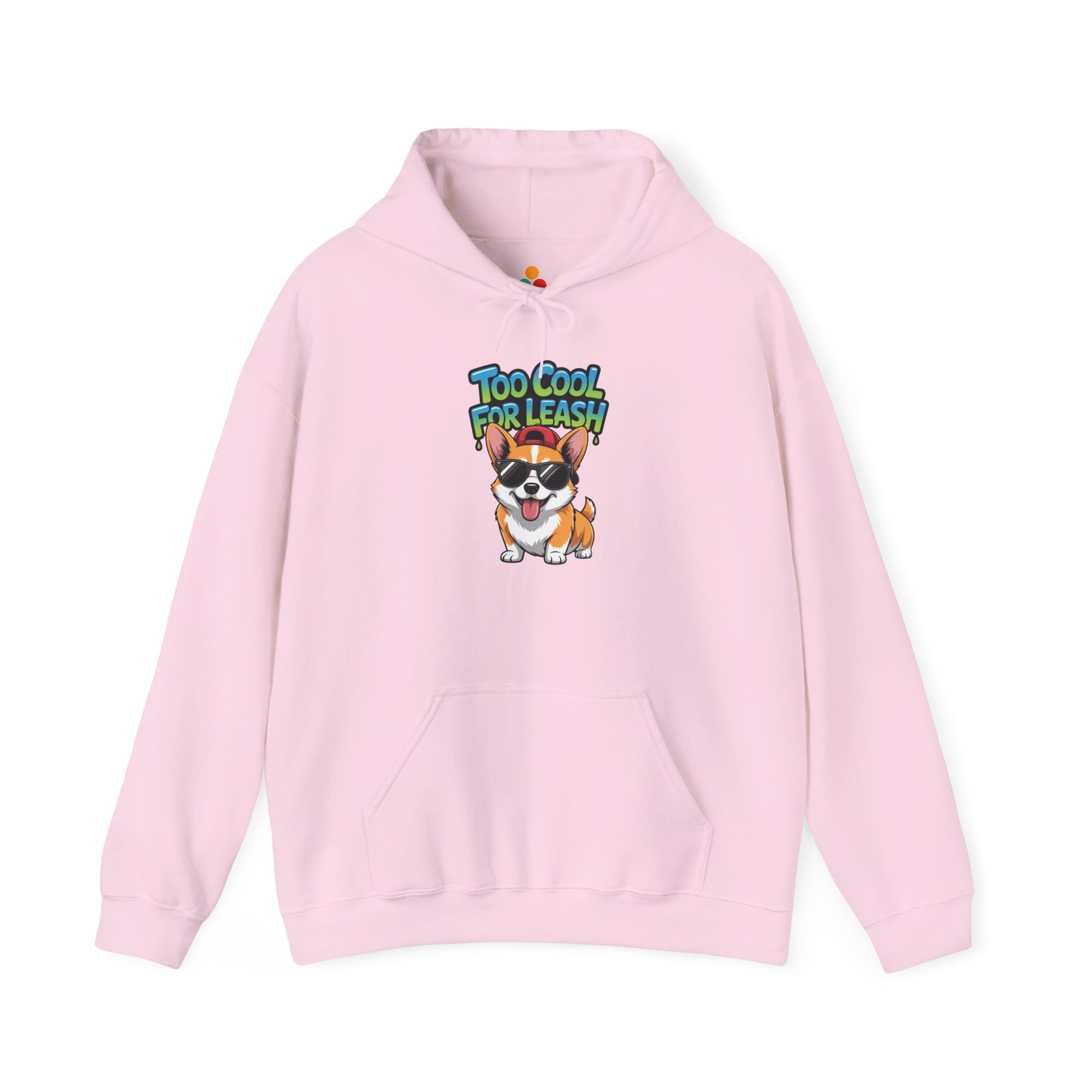 Too Cool For Leash Corgi Graphic Unisex Heavy Blend Hoodie | TEEZOCA 