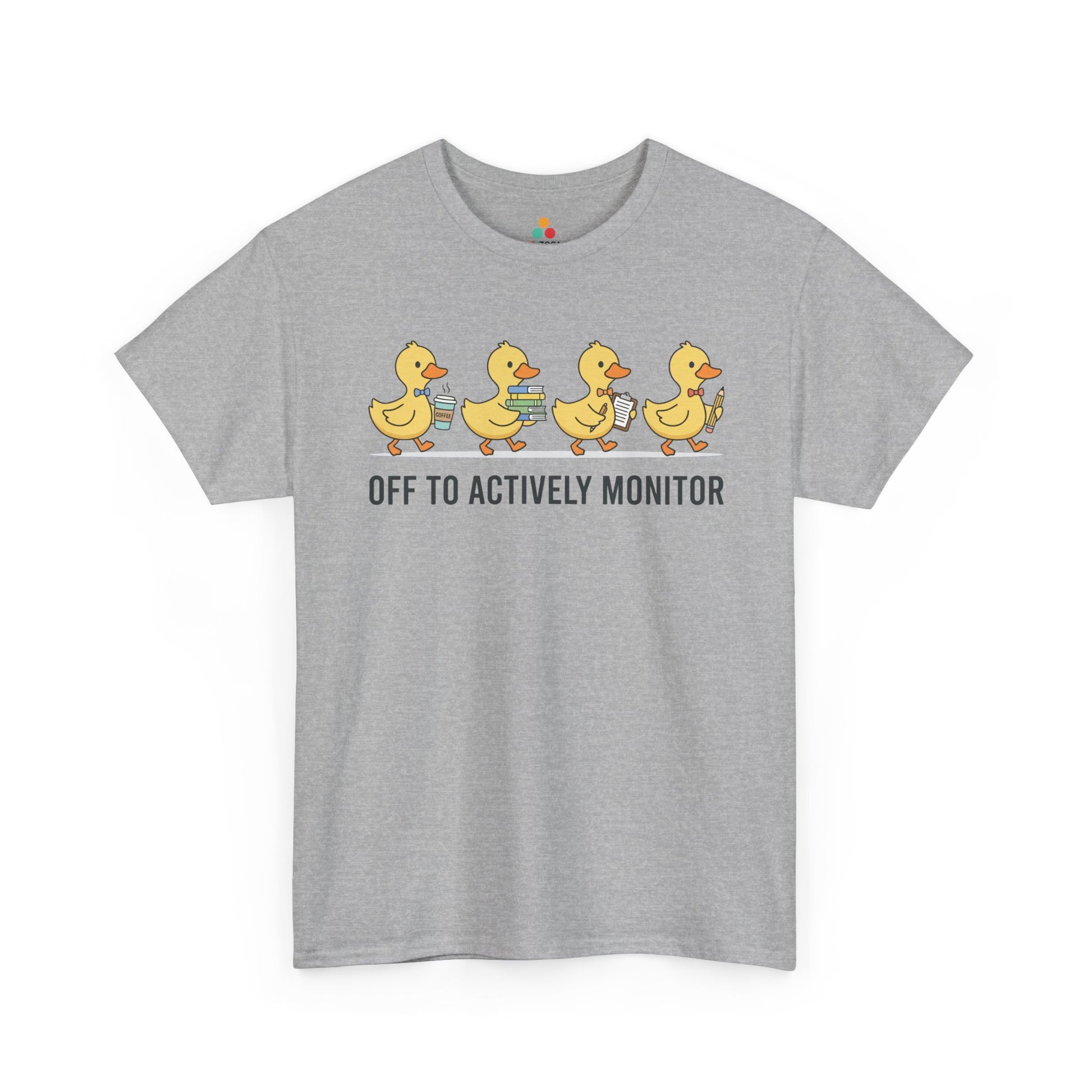 Funny Duck Teacher Shirt Unisex T-shirt, Actively Monitor Gift | TEEZOCA 