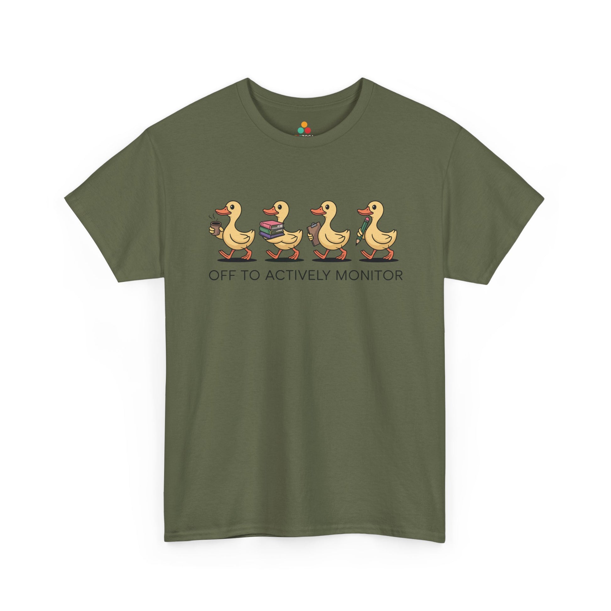 Funny Duck Teacher Shirt Unisex T-shirt, Actively Monitor Gift | TEEZOCA 