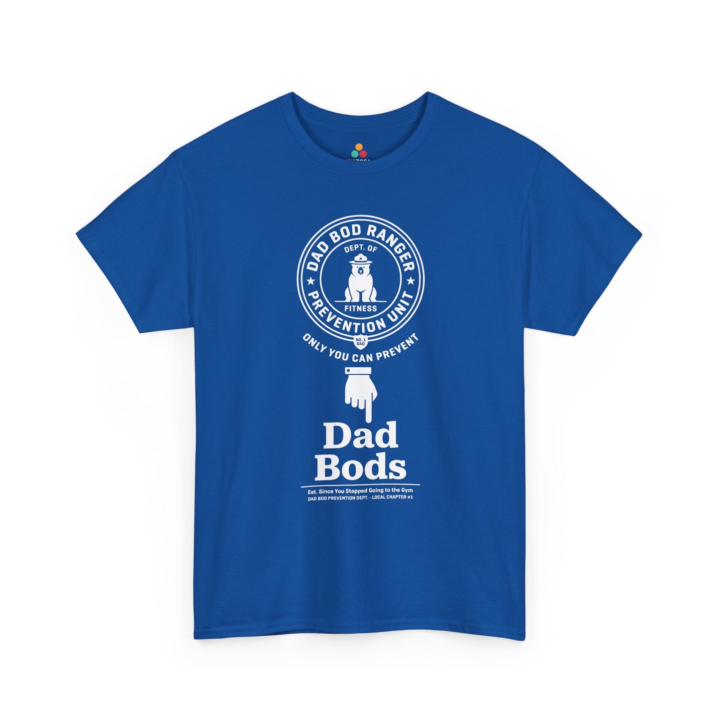 TEEZOCA funny father's day shirt t-shirt with Only You Can Prevent Dad Bods badge design.
