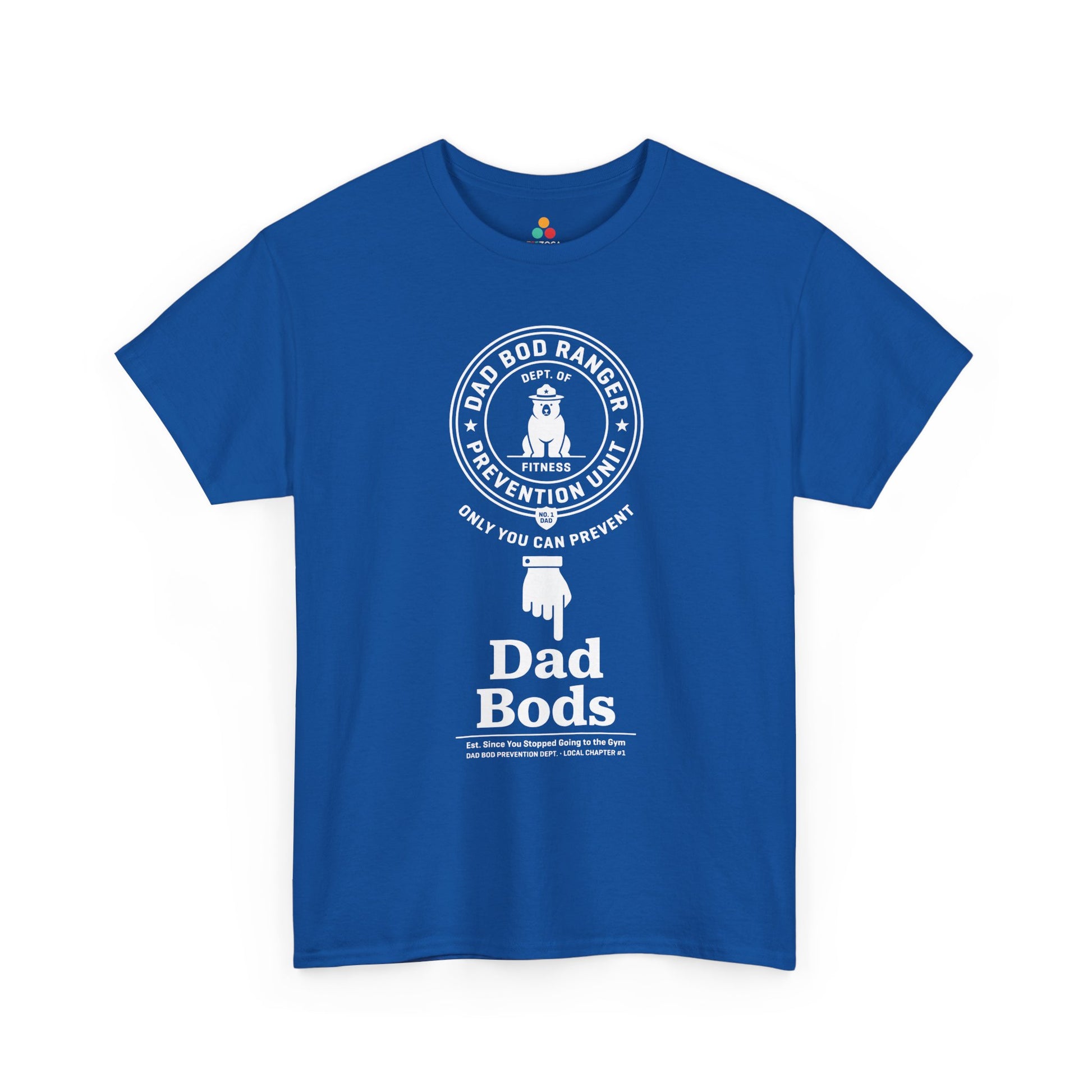TEEZOCA funny father's day shirt t-shirt with Only You Can Prevent Dad Bods badge design.
