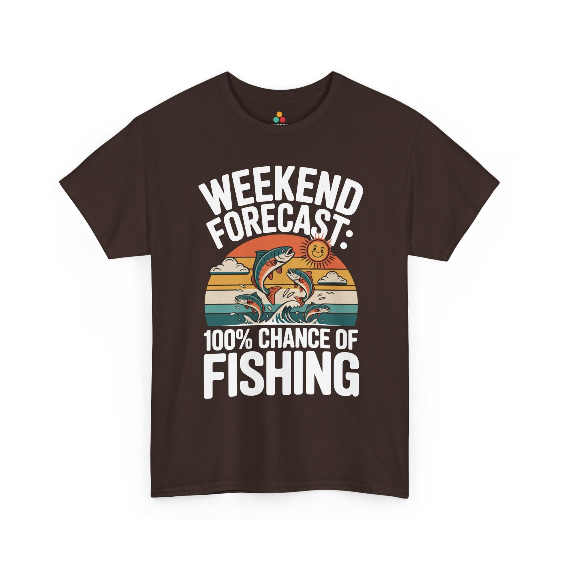 Weekend Forecast 100% Chance of Fishing Unisex T-shirt | TEEZOCA 