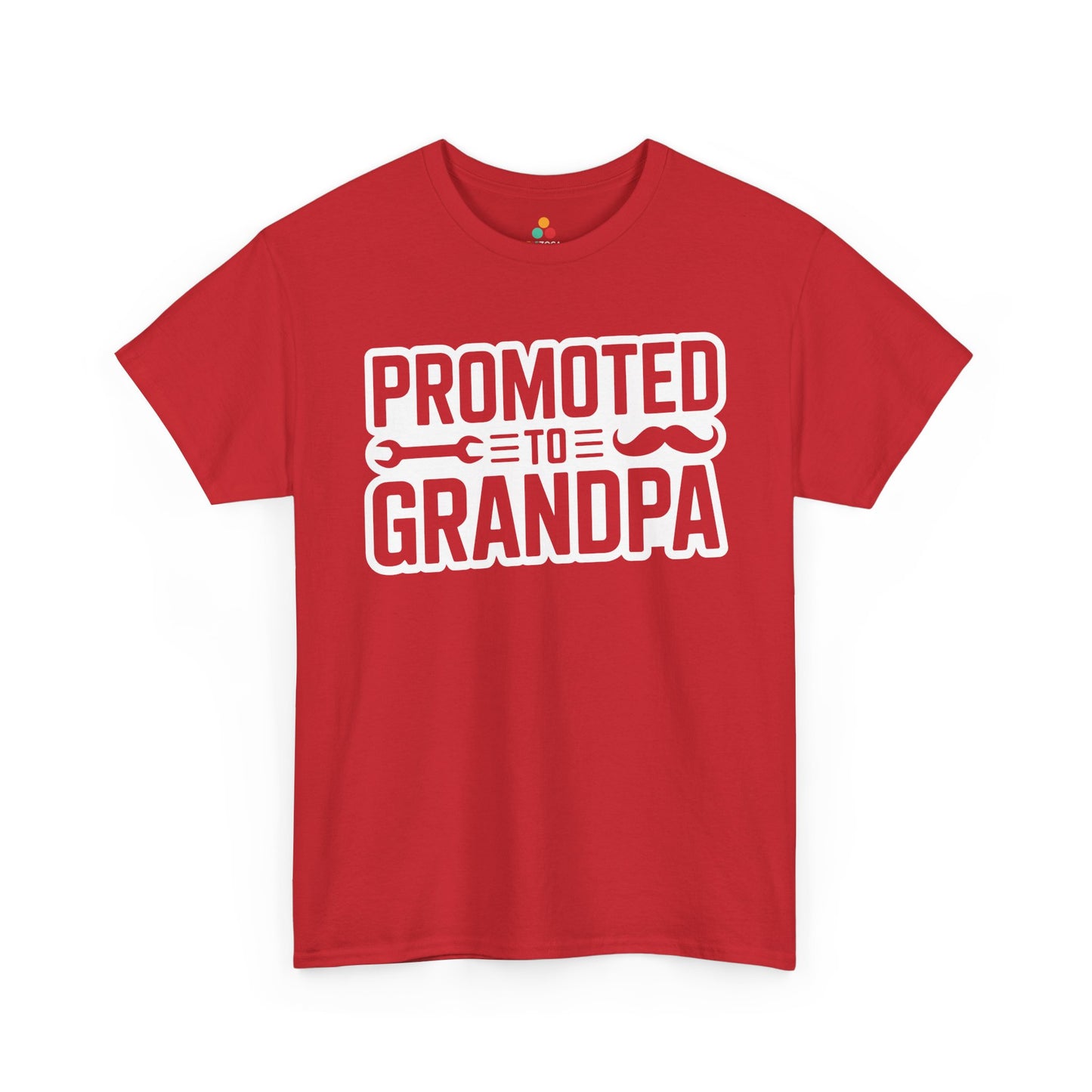 TEEZOCA funny grandpa gift Unisex T-shirt with mustache graphic Promoted To Grandpa Unisex T-shirt Funny Dad Upgrade Gift | TEEZOCA 