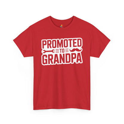TEEZOCA funny grandpa gift Unisex T-shirt with mustache graphic Promoted To Grandpa Unisex T-shirt Funny Dad Upgrade Gift | TEEZOCA 
