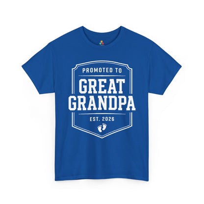 Promoted to Great Grandpa 2026 Funny Gift Unisex T-shirt | TEEZOCA 